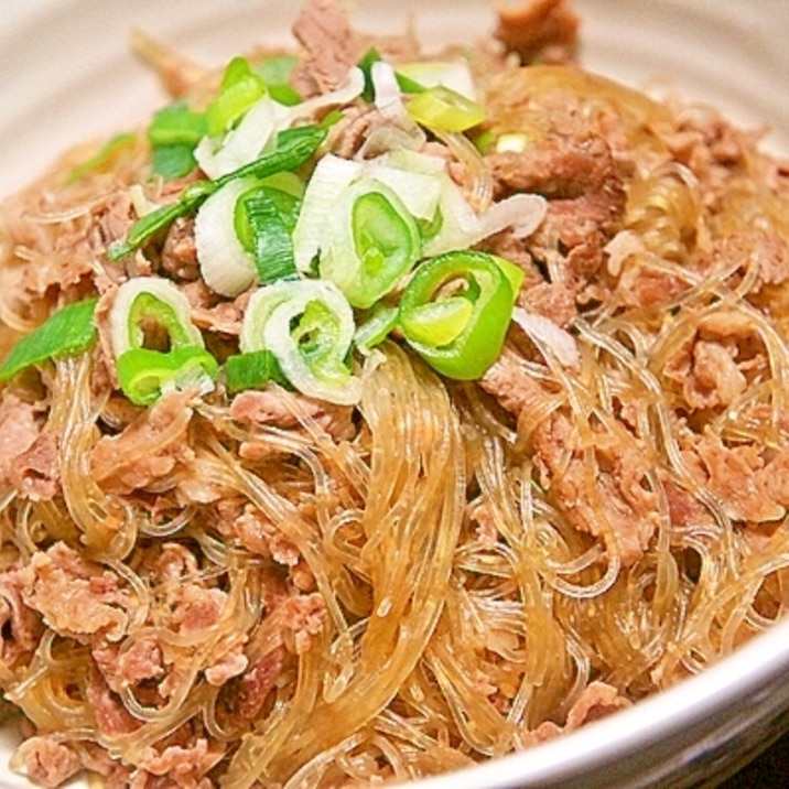 義父に うまい と言われた 豚バラ肉と春雨の炒め煮 レシピ 作り方 By プッチン5903 楽天レシピ